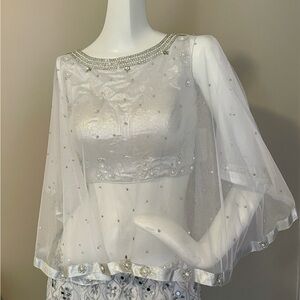 Elegant White Embellished Dress